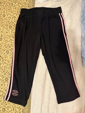Chanel Athletic Capris with Side Stripes